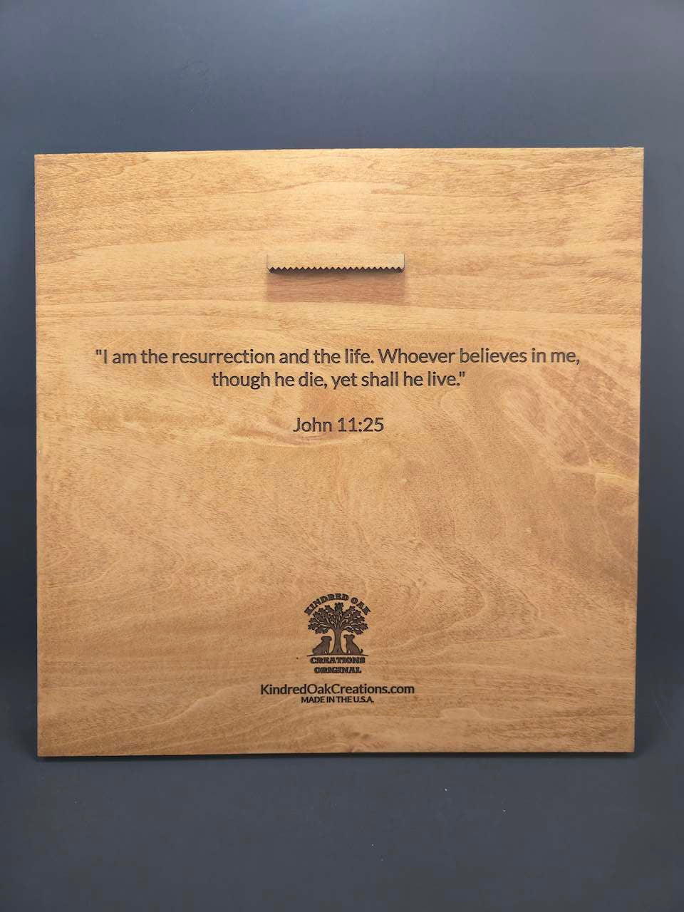 The Risen King – 3D Christian Engraved Wood Wall Art – 11.25" x 11.25" Faith-Based Art – Kindred Oak Creations Original