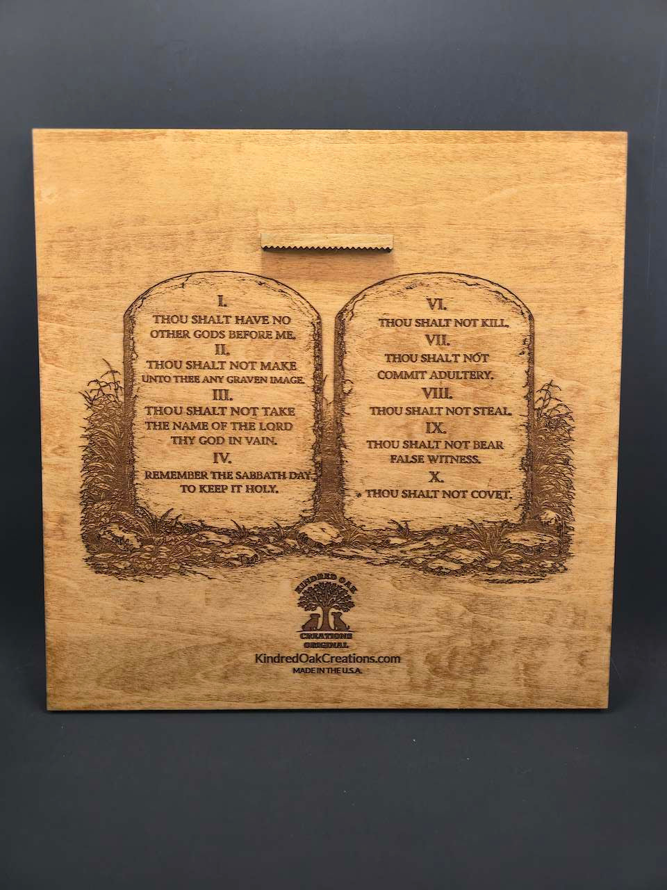 The Written Word – 3D Christian Engraved Wood Wall Art – 11.25" x 11.25" Faith-Based Art – Kindred Oak Creations Original