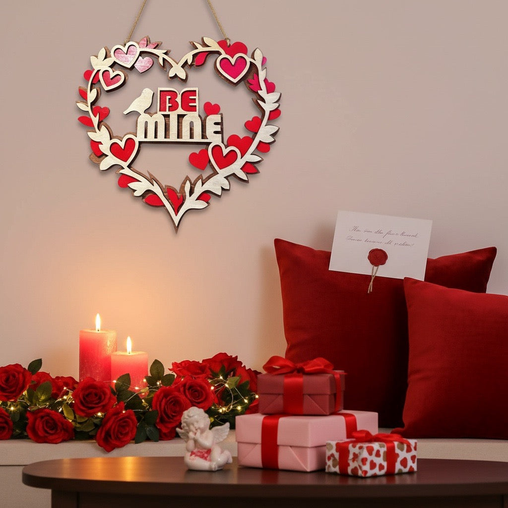 Be Mine Valentine’s Wreath | 3D Layered Decor