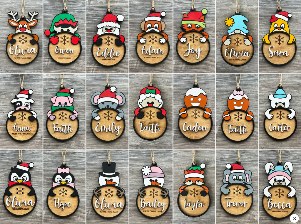 Personalized Character Ornaments