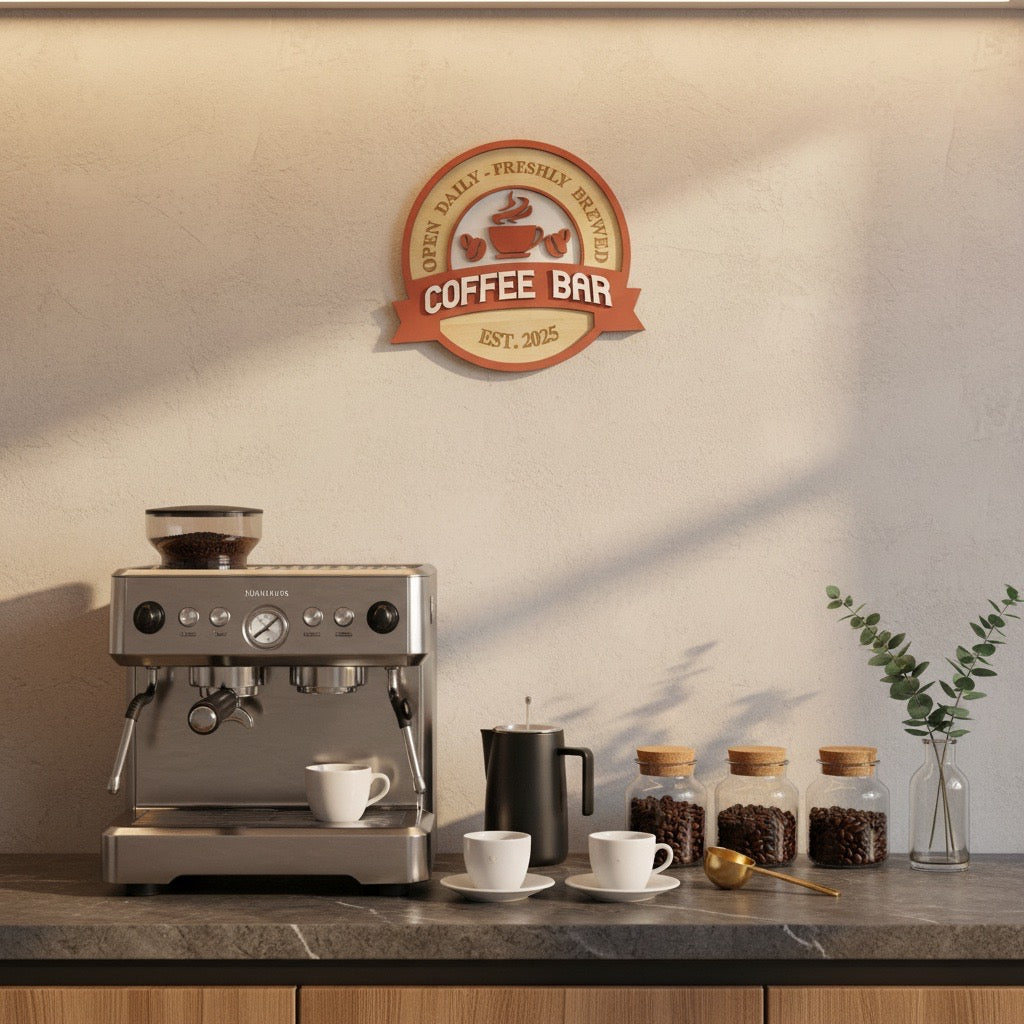 Personalized - Fresh Brew Café Sign – Custom Year