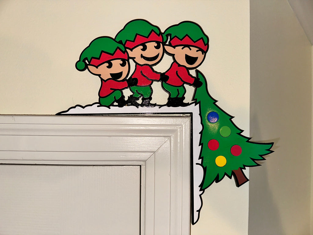 Elf Door Corner Decor