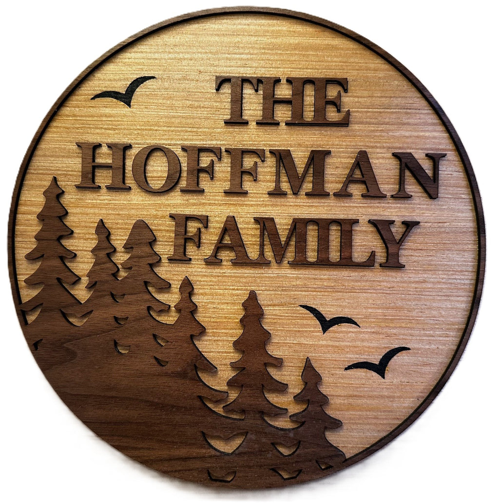 Rustic Family Tree Sign Personalized - Custom Family Name Rustic Tree Sign – Kindred Oak ...