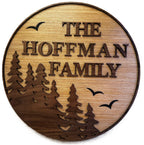 Personalized - Custom Family Name Rustic Tree Sign