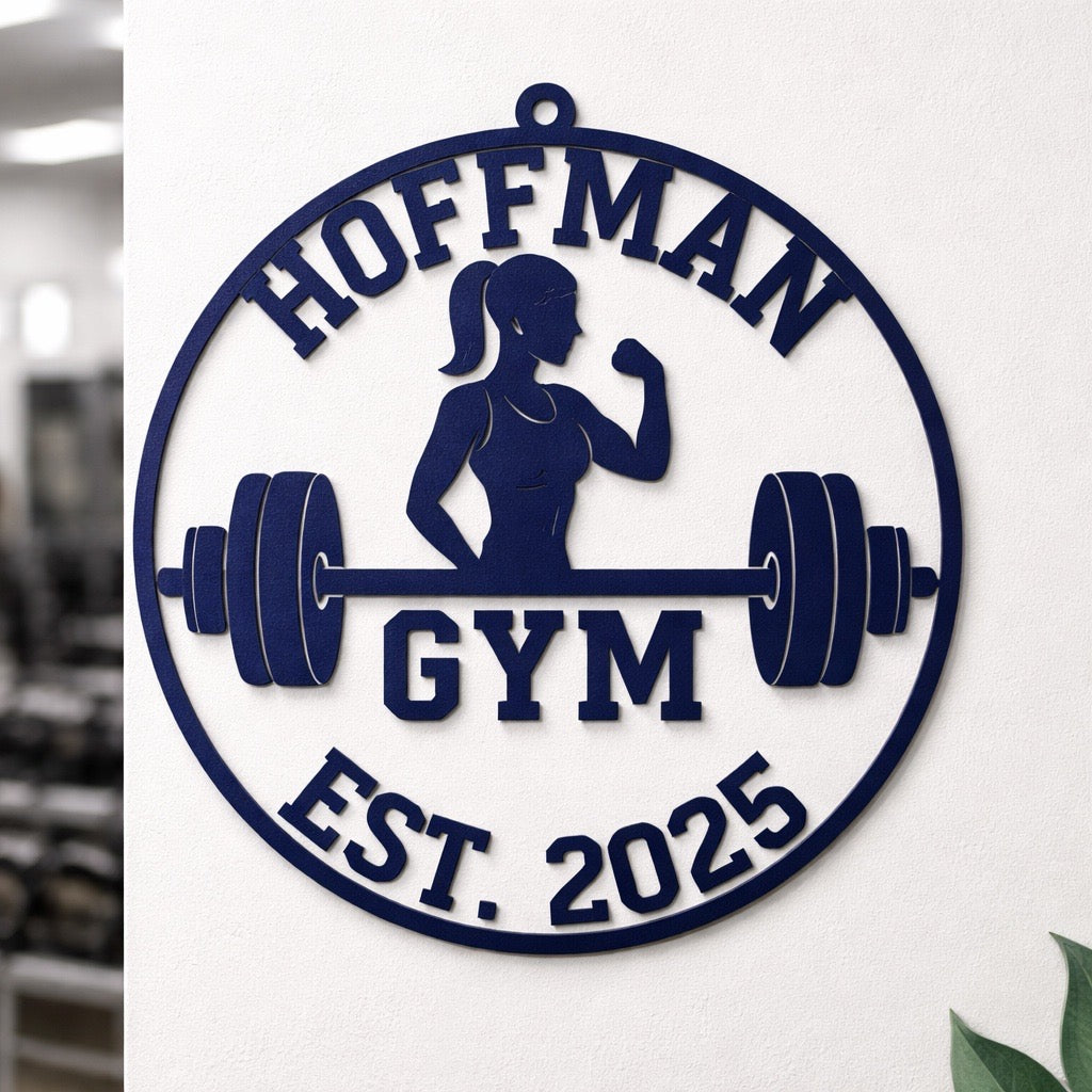 Personalized – Home Gym Name Sign | Custom Fitness Wall Decor