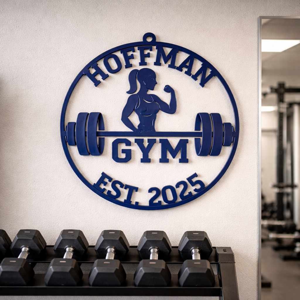 Personalized – Home Gym Name Sign | Custom Fitness Wall Decor