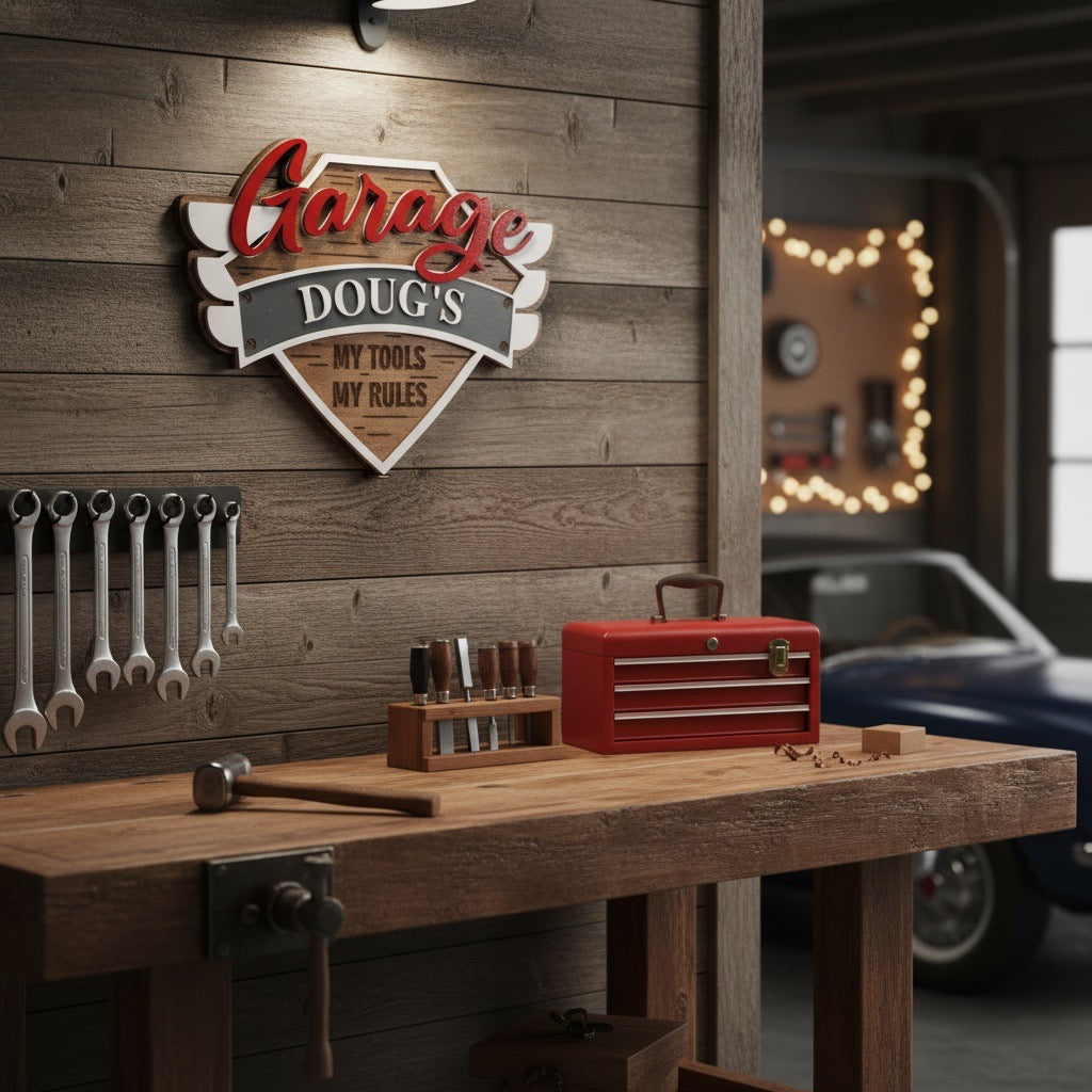 Personalized - My Tools My Rules Garage Sign