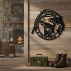 Gone Fishing Sign – 10" Round Fishing Wall Décor