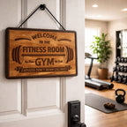 Welcome to the Fitness Room Gym Sign | Motivational Workout Room Wall Décor