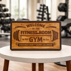 Welcome to the Fitness Room Gym Sign | Motivational Workout Room Wall Décor