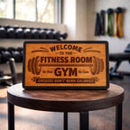 Welcome to the Fitness Room Gym Sign | Motivational Workout Room Wall Décor