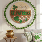 Happy St. Patrick’s Day Sign | Layered Shamrock Round Decor