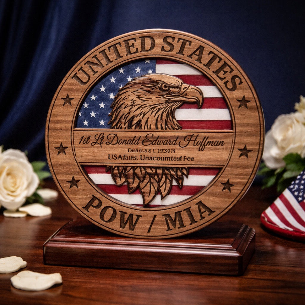 Personalized  - Eagle Head Military Honor Sign | Custom Military Wall Décor