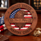 Personalized  - Eagle Head Military Honor Sign | Custom Military Wall Décor