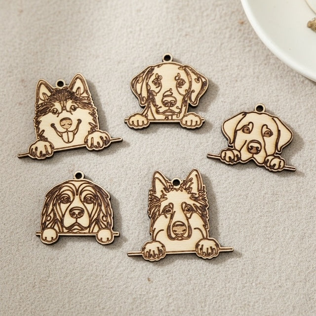 Personalized - Laser Cut Dog Breed Keychain