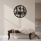 Personalized – Little Roots Ballet Name Sign | Round Nursery & Kids Room Wall Decor