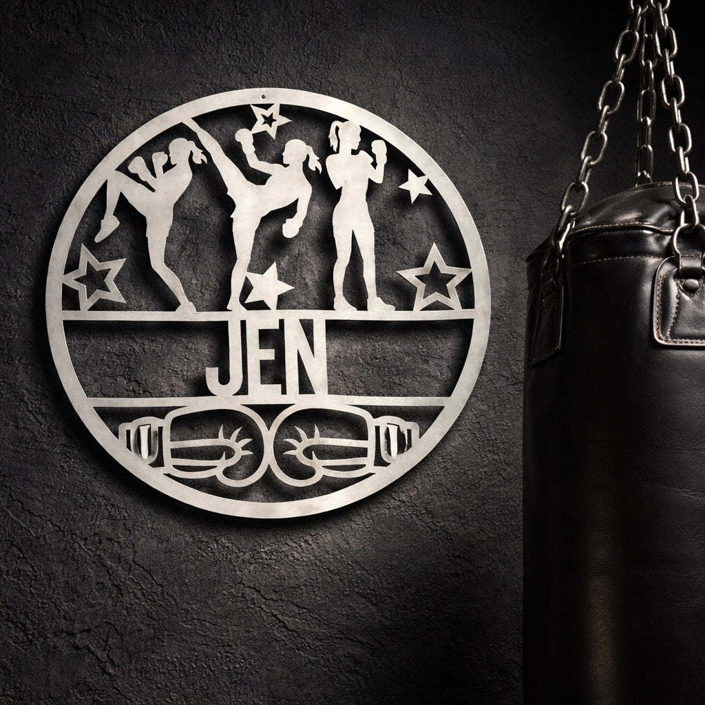 Personalized Kickboxing Name Sign – Little Roots Collection