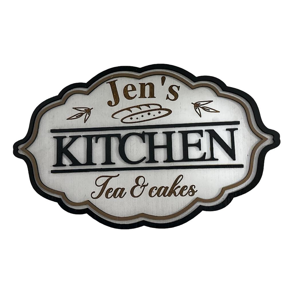 Personalized Kitchen Sign – Tea & Cakes