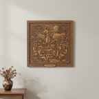 The Living Word – 3D Christian Engraved Wood Wall Decor – Jesus Teaching Disciples – 11x11 Faith-Based Art – Kindred Oak Creations Original
