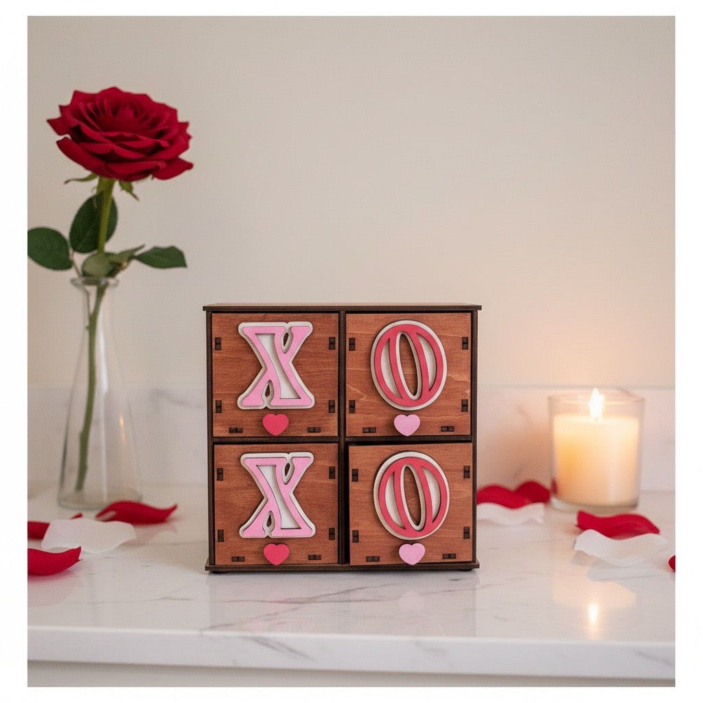 Valentine’s Day 4-Drawer Décor Box – Mix & Match Romantic Designs